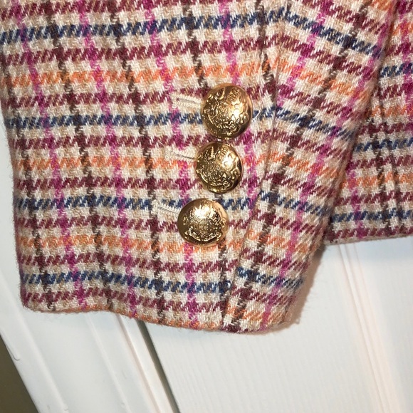 Talbots Women's Multicolor Checkered Blazer - Picture 5 of 5
